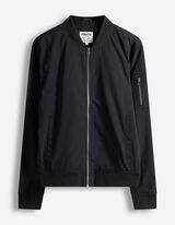 Jacke - Gerippte Abschl&uuml;sse - schwarz