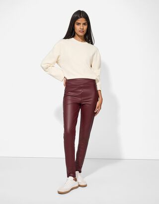 Leggings - Thermoeffekt - dunkelrot