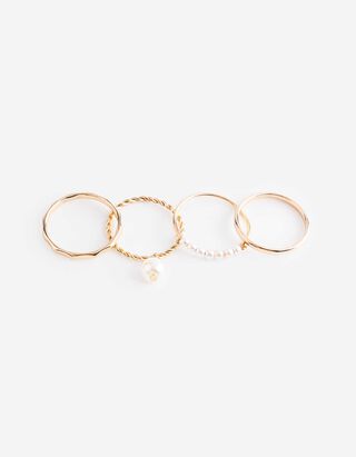Ring - 4er-Pack - Goldfarben