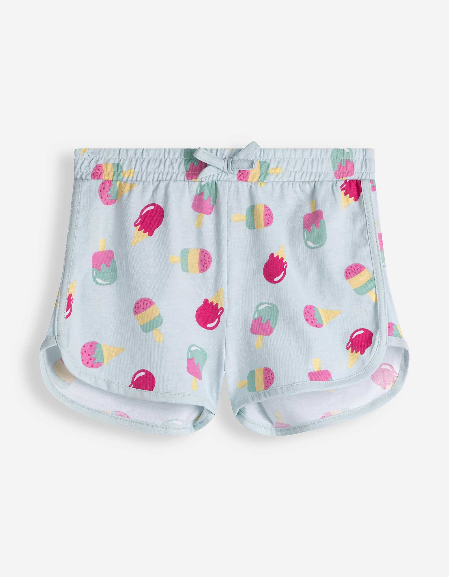 Shorts - Allover-Print - Hellblau