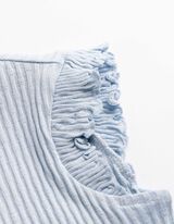 Tričko - Žebrov&aacute;n&iacute; - svetle  modra