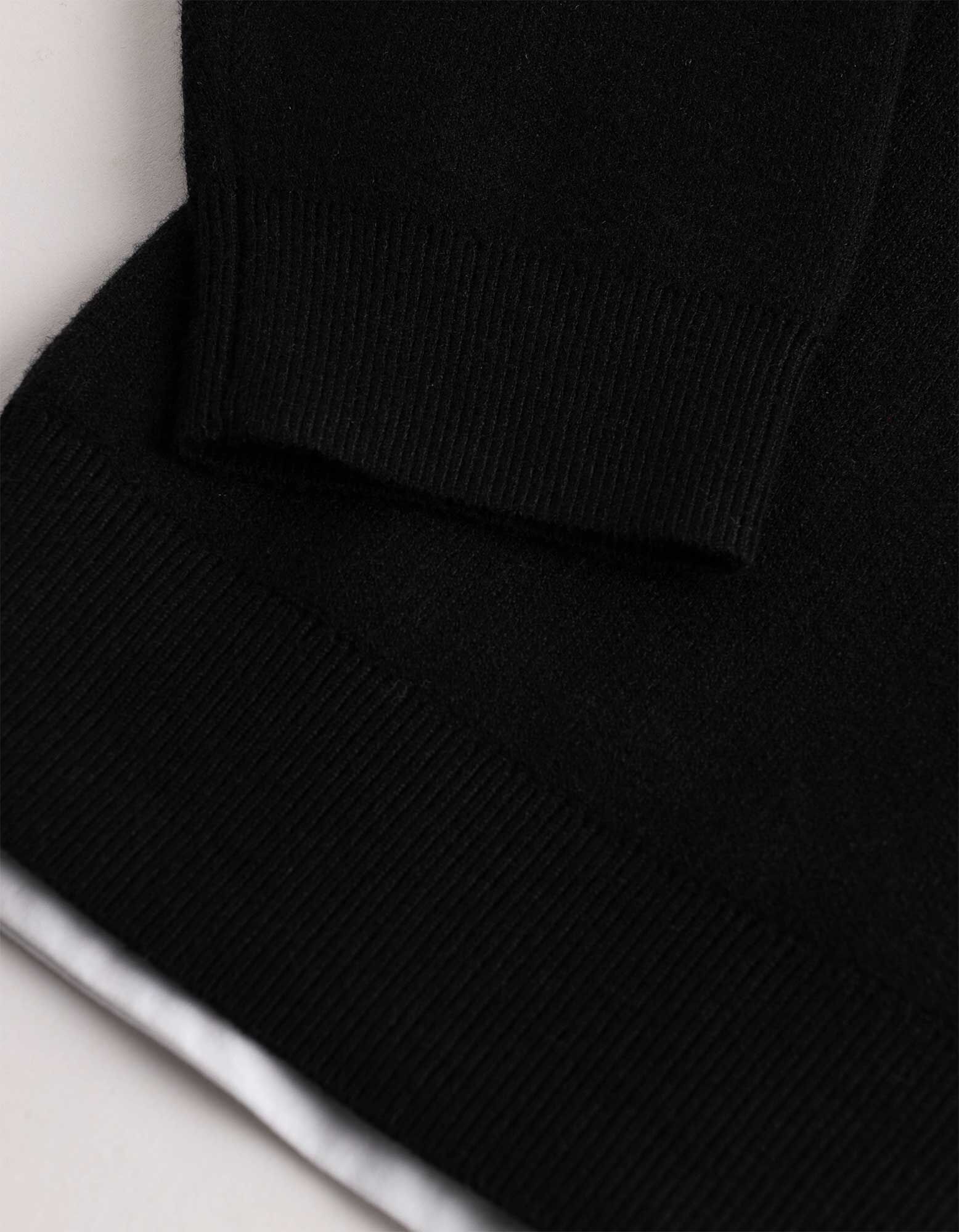 Strickpullover - Loose Fit - Schwarz