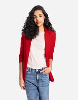 Blazer - 3/4-mouwen - rood