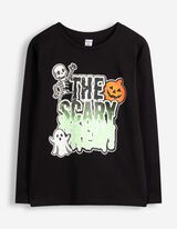Langarmshirt - Halloween - Schwarz