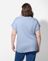 Shirt - Zijsplit - lichtblauw