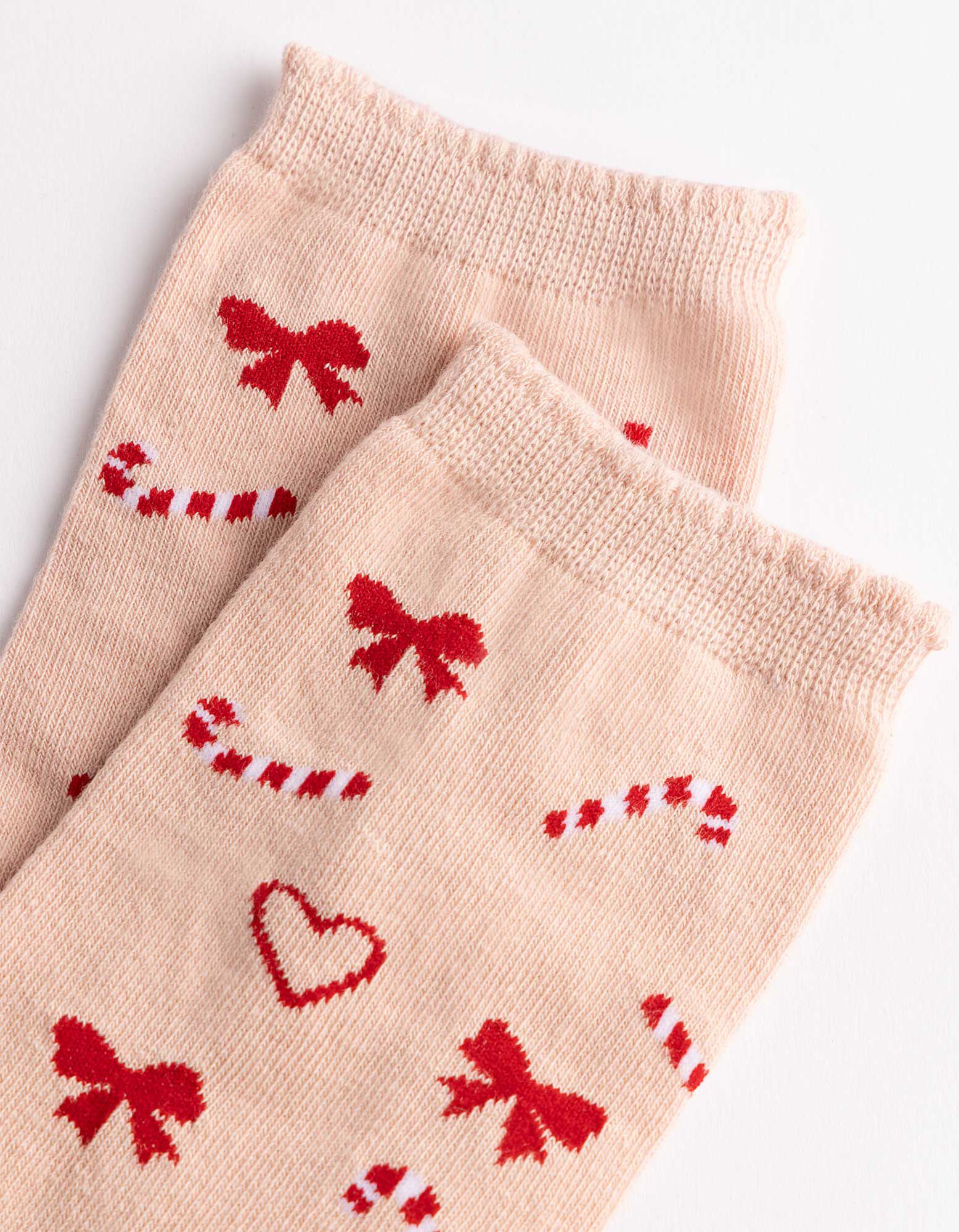 Socken - gemustert - Rosa