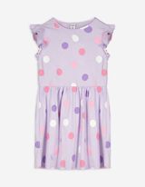 Kleid - Allover-Print - lila