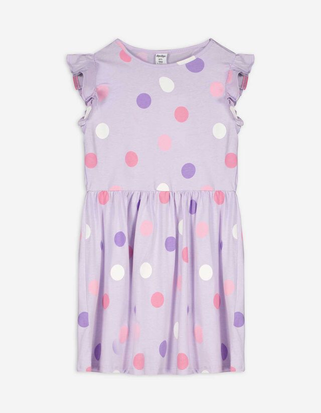 Kleid - Allover-Print - lila