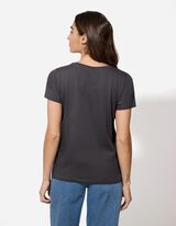 Majica kratek rokav - Lilo in Stitch - temno siva