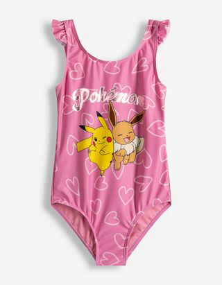 Jednod&iacute;ln&eacute; plavky - Pok&eacute;mon - pink