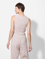 Top - Hals - beige
