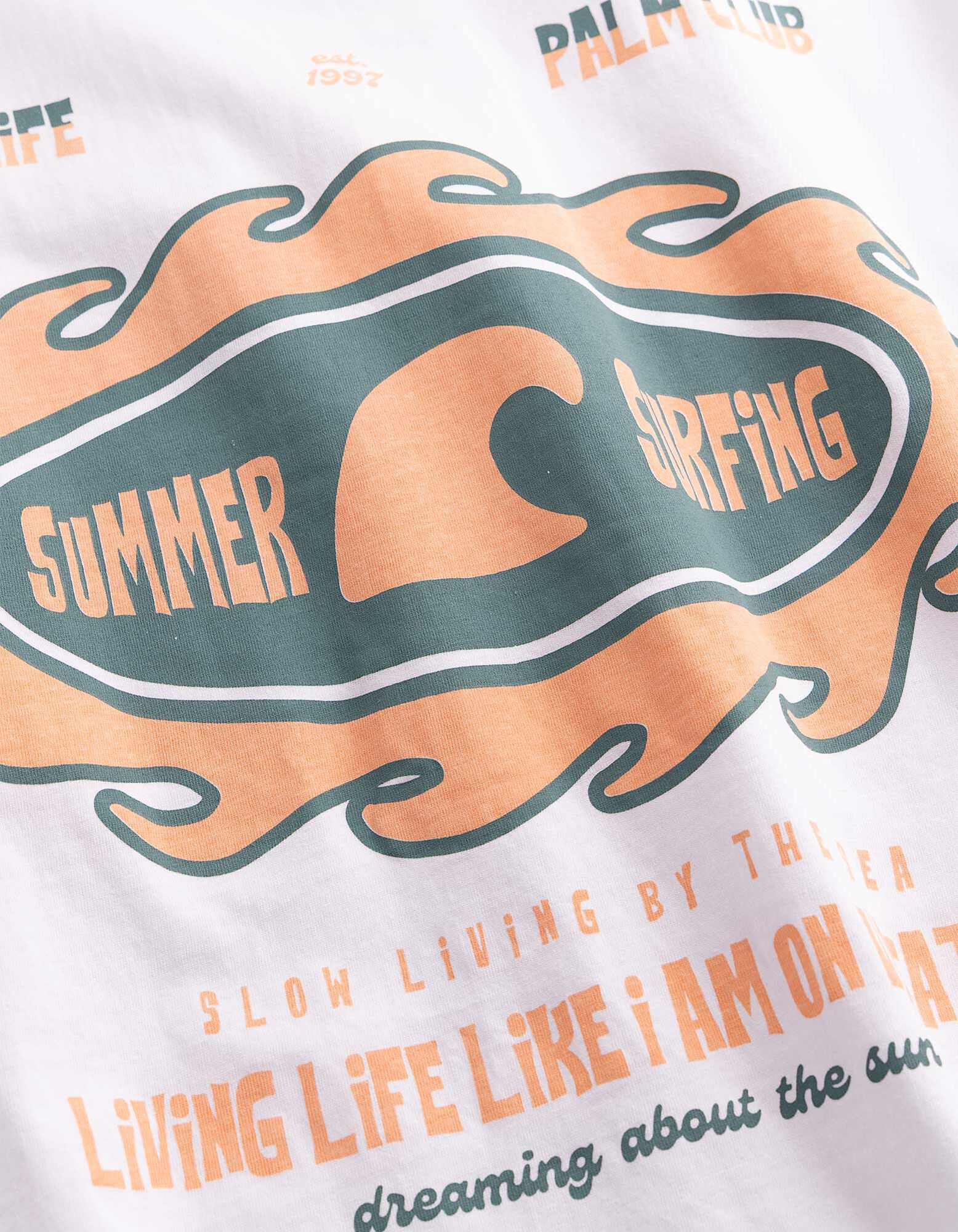 T-Shirt - R&uuml;ckenprint - wei&szlig;