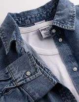 Souprava topu a halenky - Spadl&aacute; ramena - modra