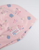 Kepurės ir šaliko rinkinys - Gėlių raštai - sviesiai rozinis