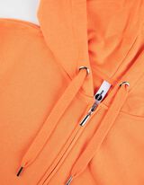 Tepláková bunda - Kapucňa s tunelovým sťahovaním - oranzova