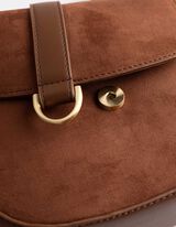 Tasche - Wildlederimitat - dunkelbraun