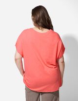 Shirt - Seitenschlitz - dunkelrot