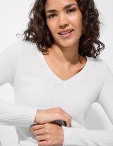 Hosszú ujjú felső - Pointelle - feher