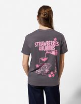 T-Shirt - R&uuml;ckenprint - dunkelgrau
