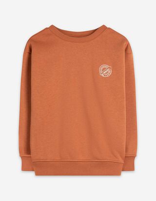 Sweatshirt - Print - hellbraun