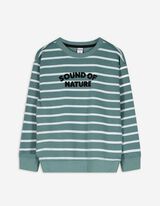 Sweatshirt - Streifen - grün