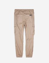 Kelnės su kišenėmis - Įvertas raištelis apačioje - sviesiai rudas