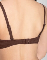 Top bikini - Spalline regolabili - marrone scuro