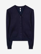 Mikina - Našité kapsy - tmave modra