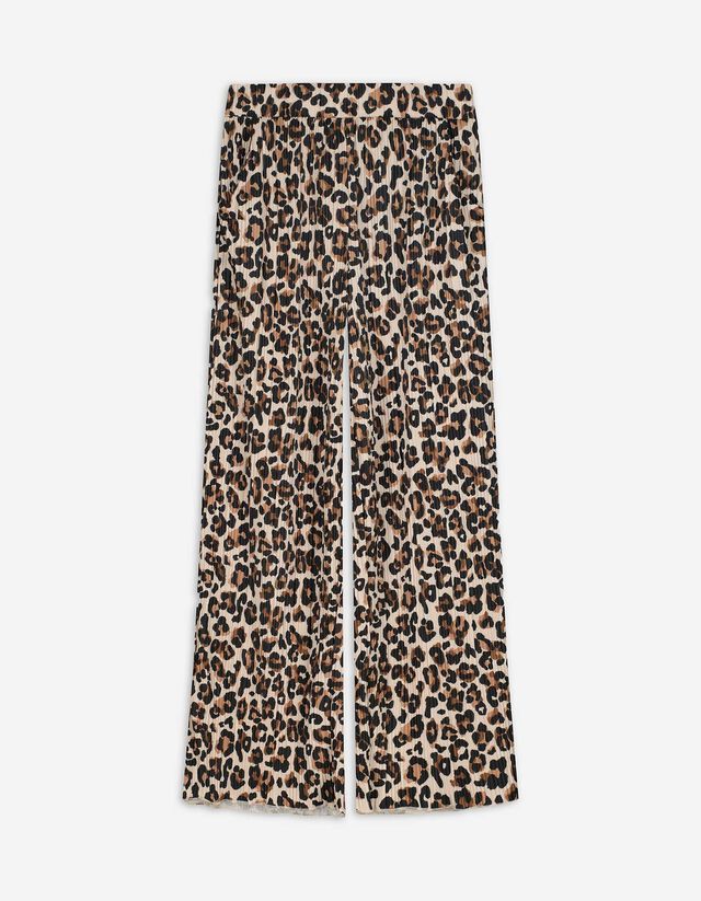 culotte  hlače - Leopardski vzorec - belo
