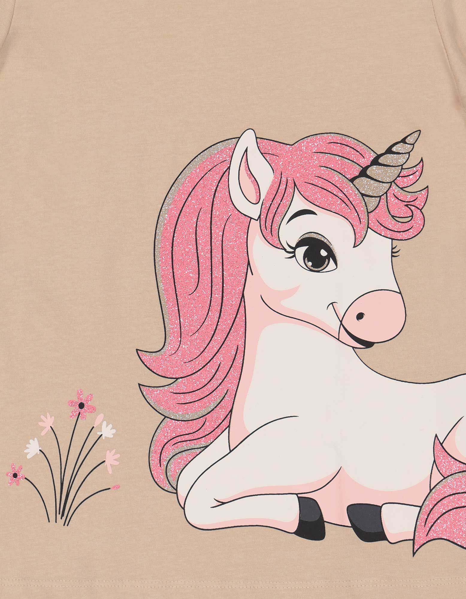 T-shirt - Glitterprint - beige