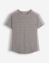 T-Shirt - Meliert - Hellgrau