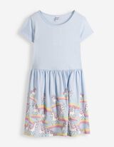 Kleid - Print - Hellblau