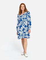 Bluza-haljina - Me&scaron;avina viskoze - plava