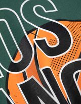 Langarmshirt - Frontprint - dunkelgrün