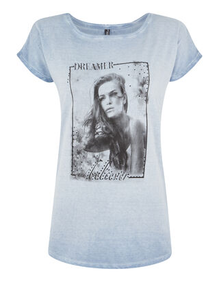 Damen Shirt mit Ziersteinbesatz&nbsp;