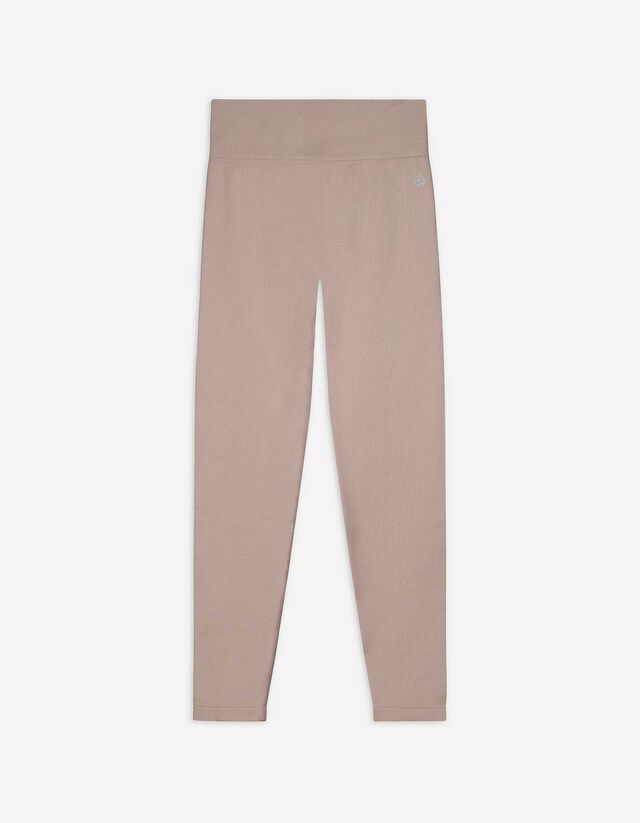 Leggings - Structură cu nervuri - Bej