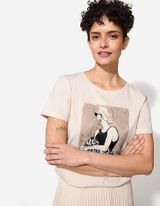T-Shirt - Glitzerprint - beige
