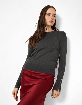 Pullover en tricot - Gris