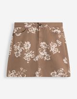 Midirock - Florales Muster - Braun