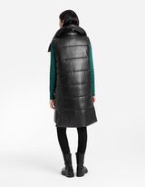 Lange Weste - Lederoptik