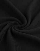 Pulóver - V-kivágás - fekete