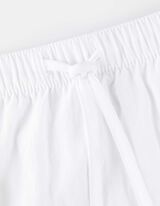 Gonna stile cargo - Orlo regolabile - bianco