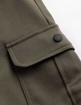 Cargoshorts - Piqu&eacute; - dunkelgr&uuml;n