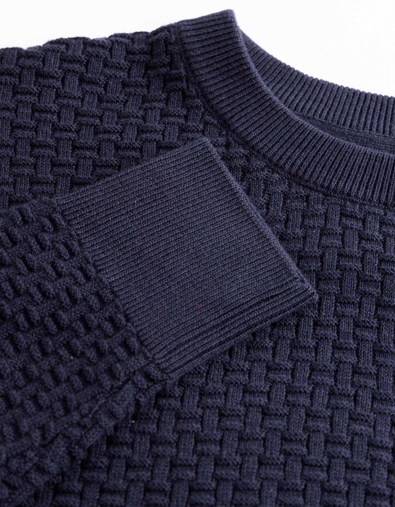 Pullover - mit Struktur - Dunkelblau