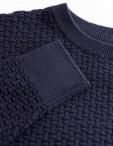 Pullover - mit Struktur - Dunkelblau