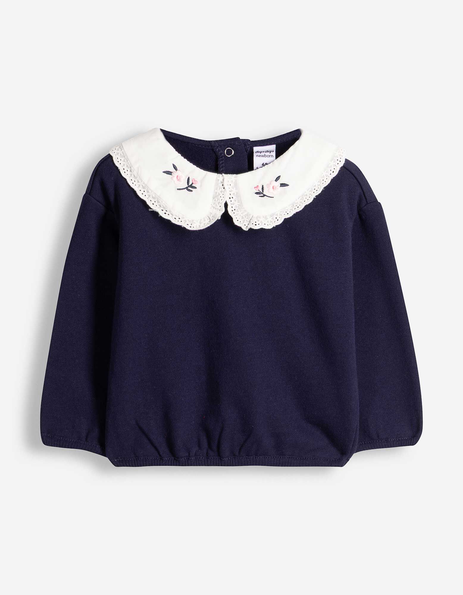 Set aus Sweatshirt und Leggings - Bubikragen - Dunkelblau