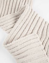 Šál - Rebrový úplet - bezova