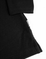 Tričko s dlhým rukávom - Zips - cierna