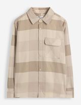 Chemise - Motif &agrave; carreaux - beige