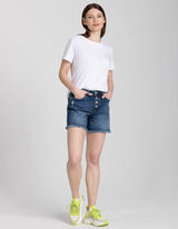 Kratke traperice - High Waist - plava